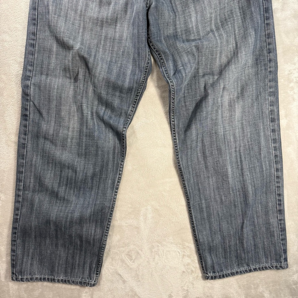 Vintage Royal Blue Jeans Men's Sz 36x32 Grey Baggy Y2K 90s Hip Hop Skater - Picture 3 of 10